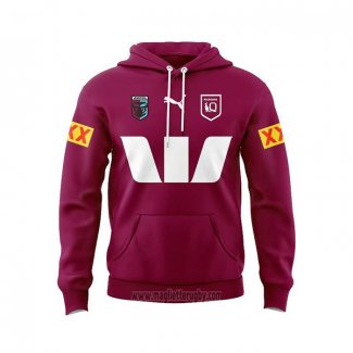 Felpe Con Cappuccio Queensland Maroons Rugby 2024 Rosso