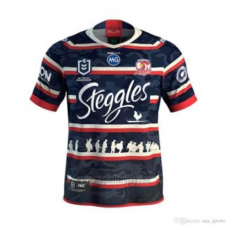 Maglia Sydney Roosters Rugby 2019-2020 Commemorativo