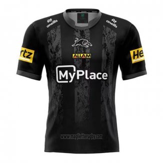 Maglia Penrith Panthers Rugby 2025 Allenamento Nero