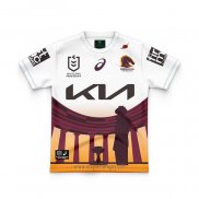 Maglia Bambini Brisbane Broncos Rugby 2024 ANZAC