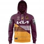 Felpe Con Cappuccio Brisbane Broncos Rugby 2024 Home